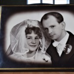 Megņu laulātais pāris 1968.gada 22.augustā - savā kāzu dienā